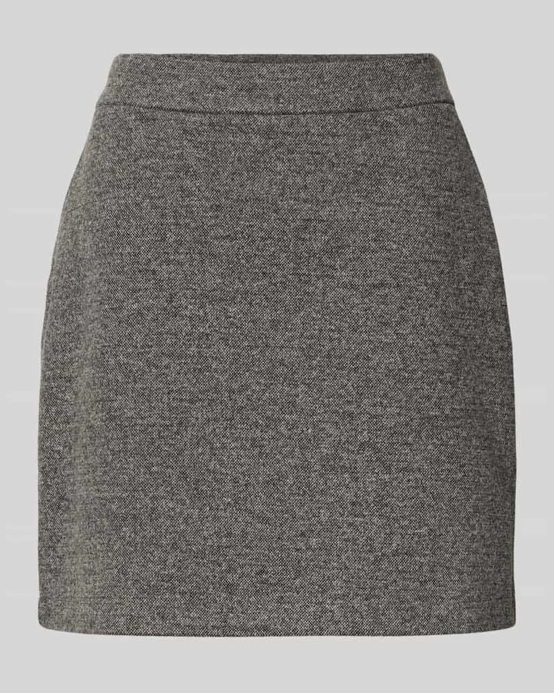 Marc O'Polo Slim Fit Minirock aus Tweed-Jersey Mittelgrau