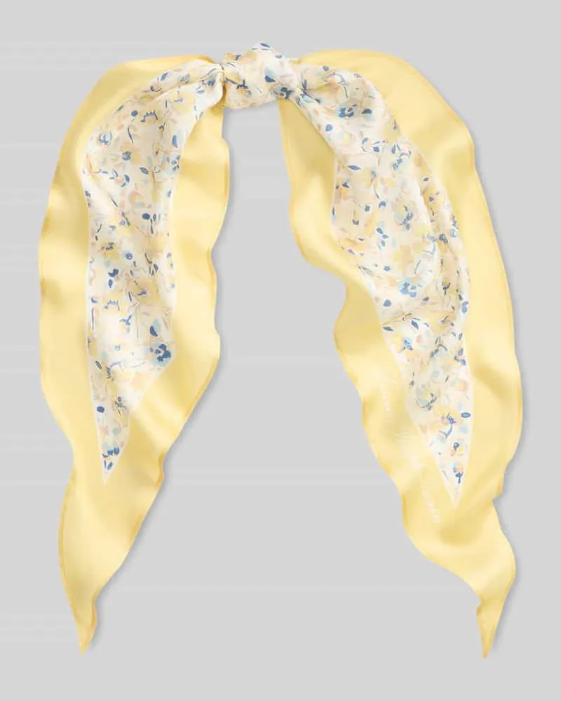 Ralph Lauren Tuch aus reiner Seide Modell 'FLORAL S DMD Gelb