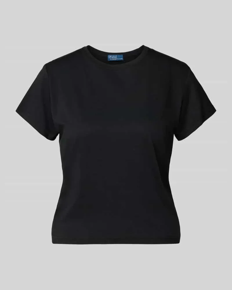 Ralph Lauren T-Shirt mit Logo-Stitching und Rundhalsausschnitt Black