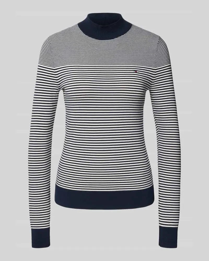 Tommy Hilfiger Regular Fit Pullover aus Baumwoll-Mix Marine