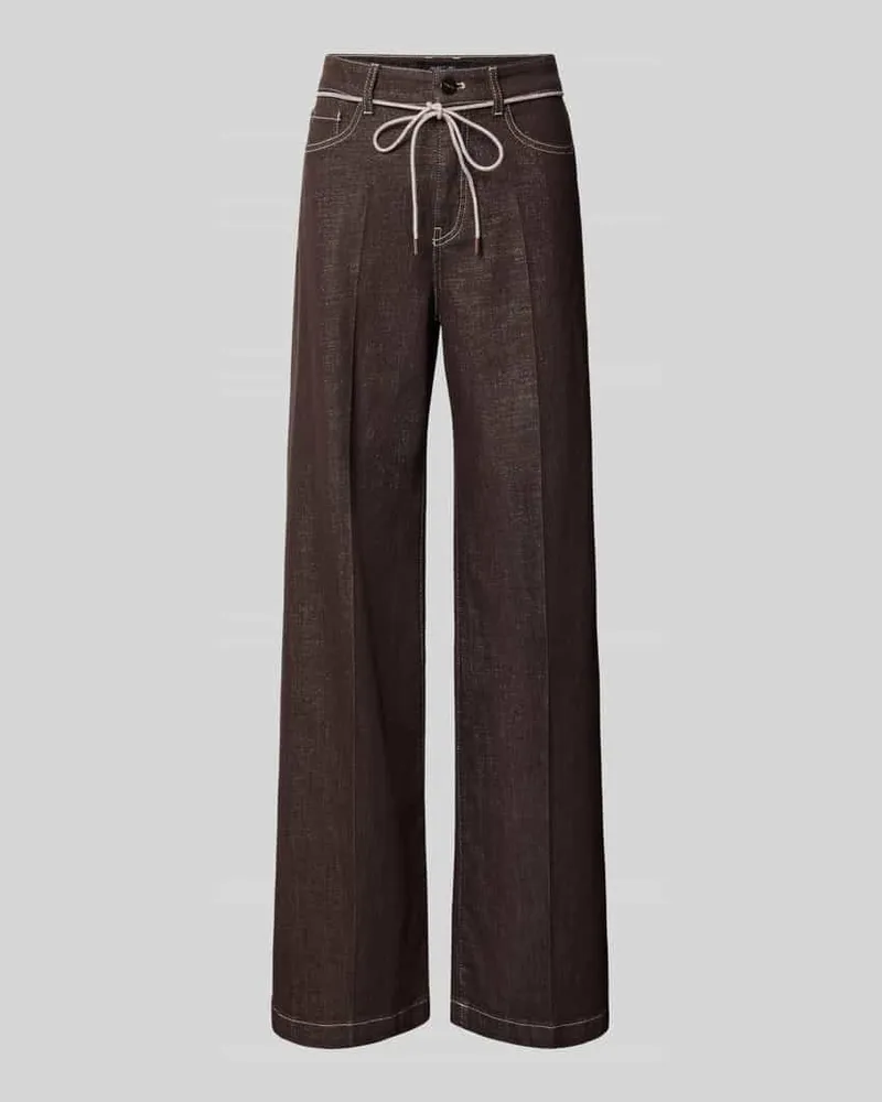Marc Cain Wide Fit Jeans mit Viskose-Anteil Dunkelbraun