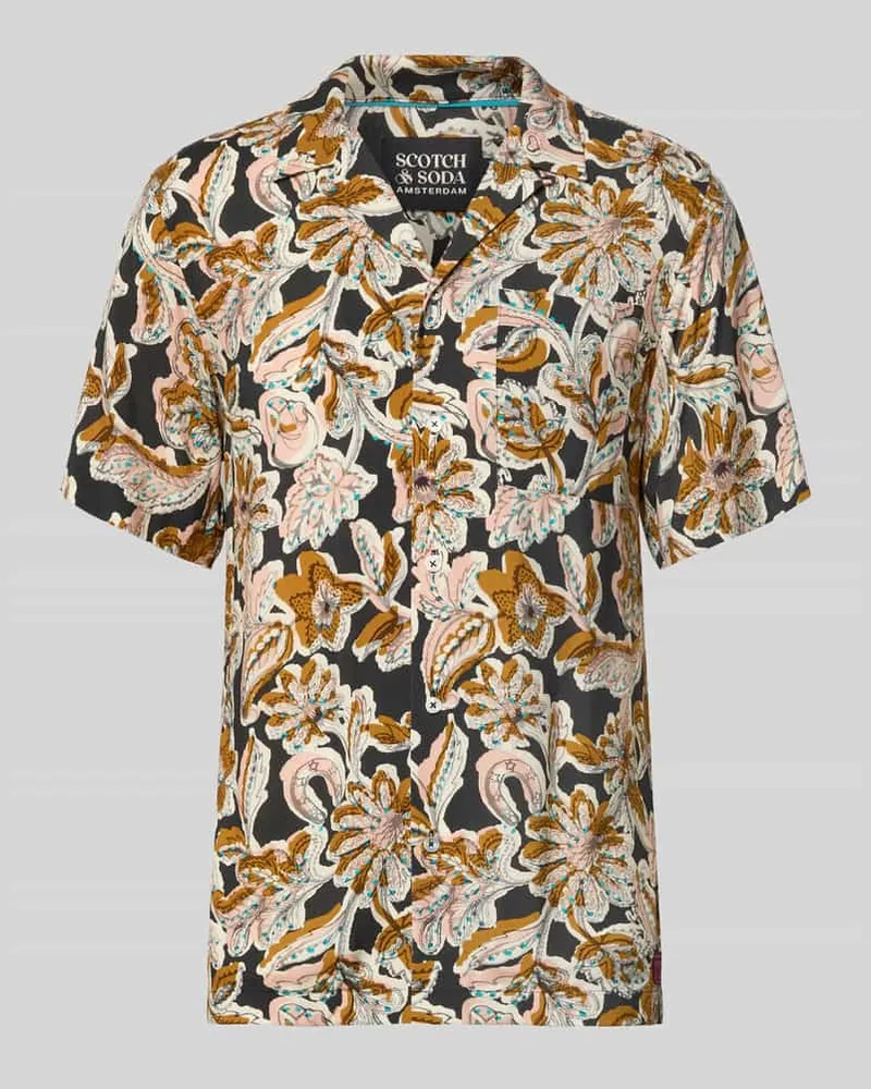 Scotch&Soda Regular Fit Freizeithemd aus Viskose Camel