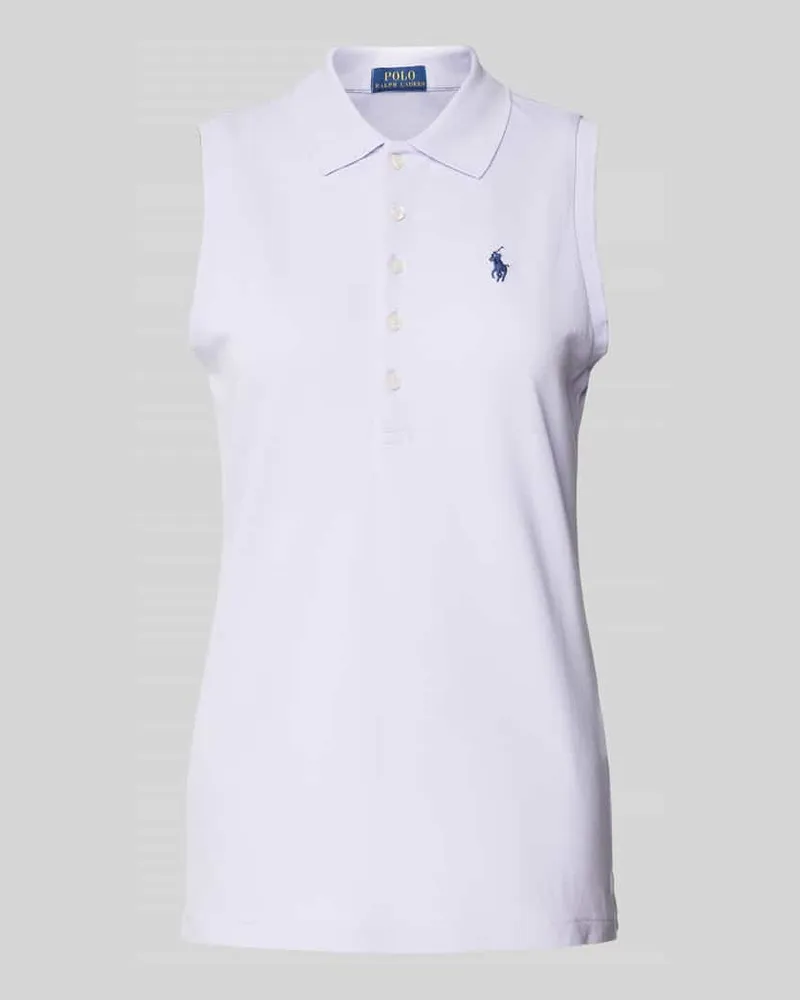 Ralph Lauren Slim Fit Poloshirt im ärmellosen Design Modell 'JULIE Pink