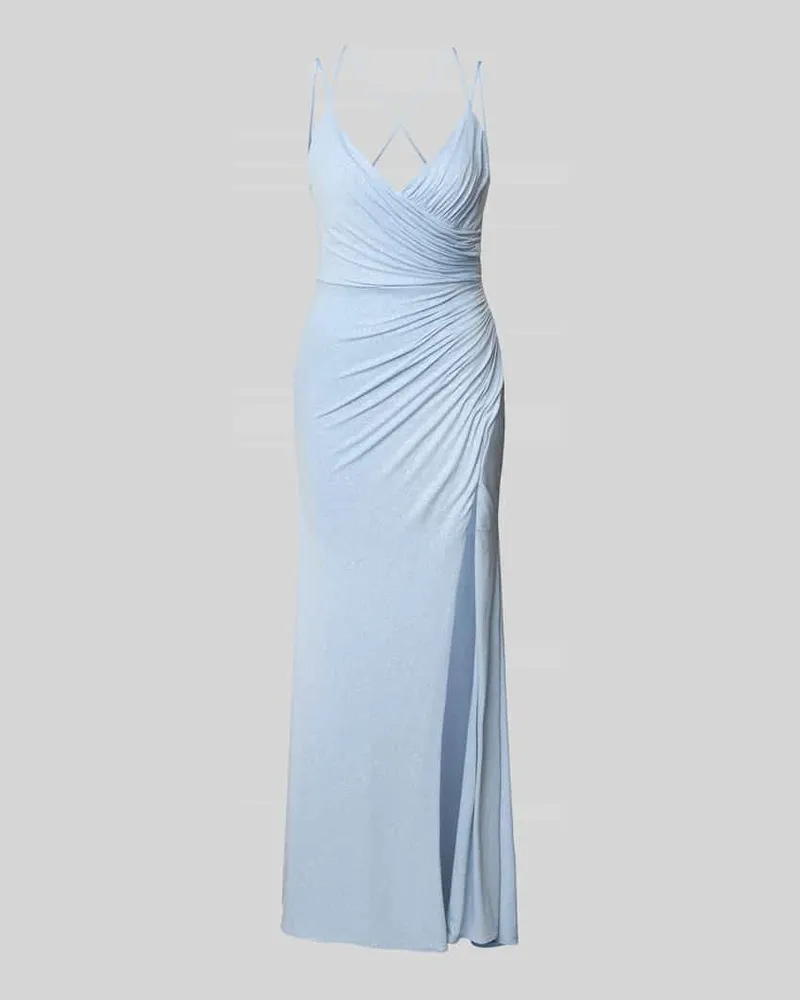 Mascara Abendkleid mit Beinschlitz Hellblau