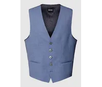 HUGO BOSS Anzugweste mit Paspeltaschen Modell 'Jasper Blau