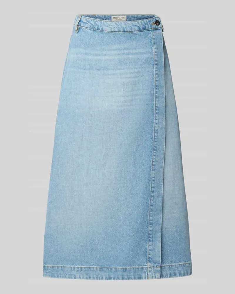 Marc O'Polo A-Linien Jeansrock aus Lyocell-Baumwoll-Mix Blau