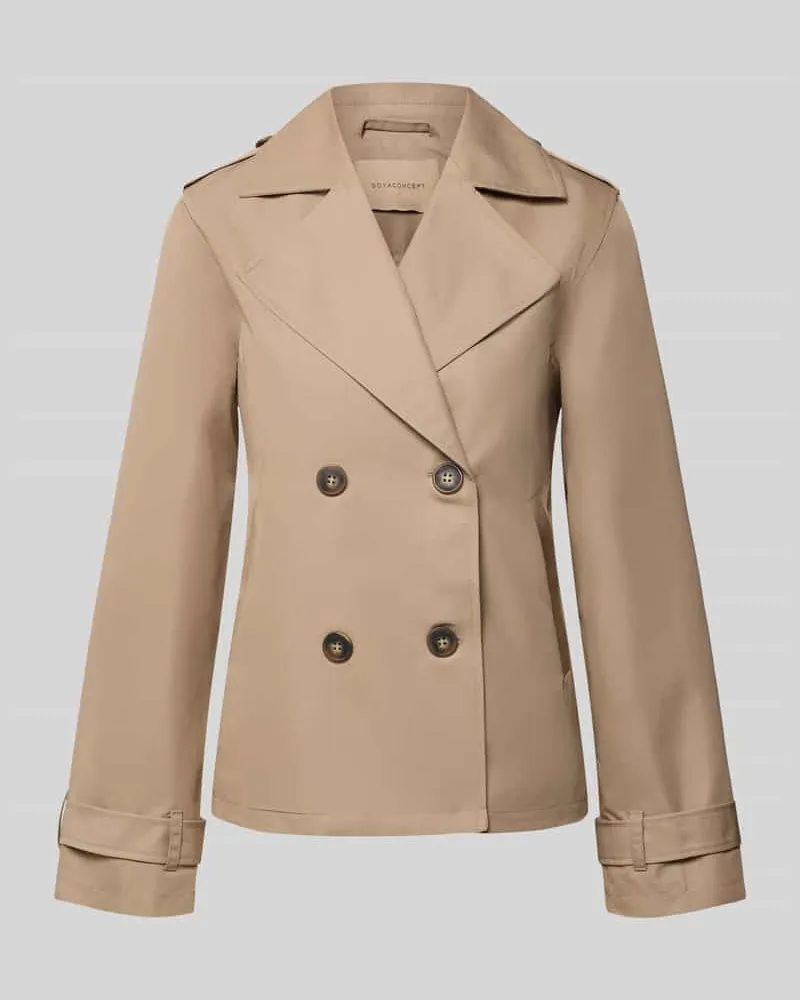 Soyaconcept Jacke mit Reverskragen und Ärmelriegeln Modell 'AMANDA Taupe