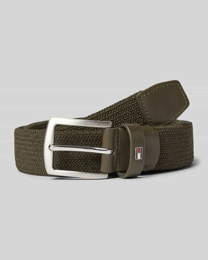 Tommy Hilfiger Gürtel mit Strukturmuster Modell 'DENTON ELASTIC Oliv