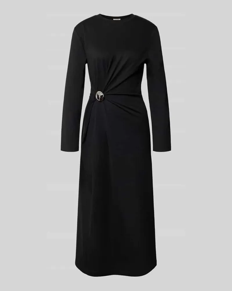 Drykorn Midikleid mit Drapierung Modell 'CAMESSIA Black