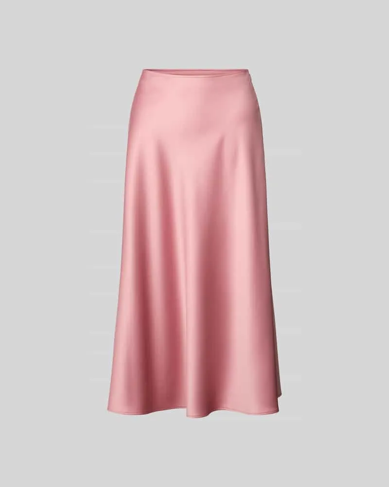 Juvia Midirock aus Satin mit Reißverschluss Pink