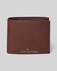 Tommy Hilfiger Portemonnaie aus Rindsleder mit Label-Detail Cognac