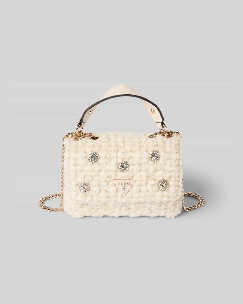 Guess Crossbody Bag mit Woll-Anteil Modell 'Everlee Ecru