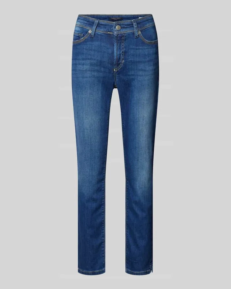 Cambio Slim Fit Jeans mit verkürztem Schnitt Modell 'PIPER Dunkelblau
