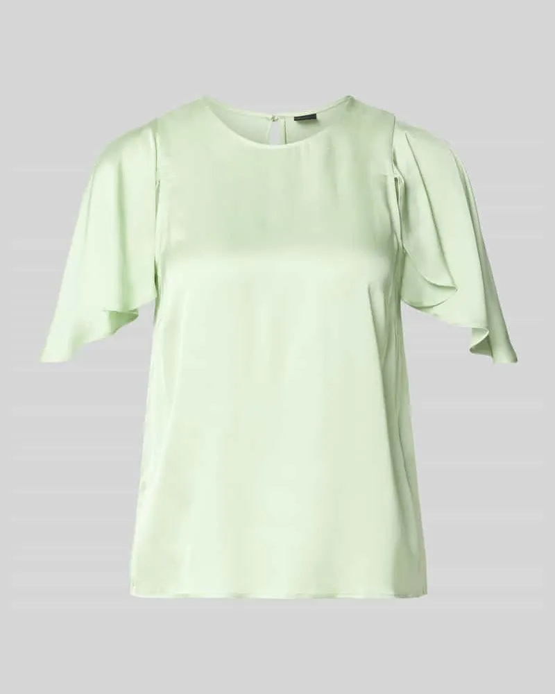 HUGO BOSS Regular Fit Satinbluse mit Cut-Outs Modell 'C_ILIZIA Oliv
