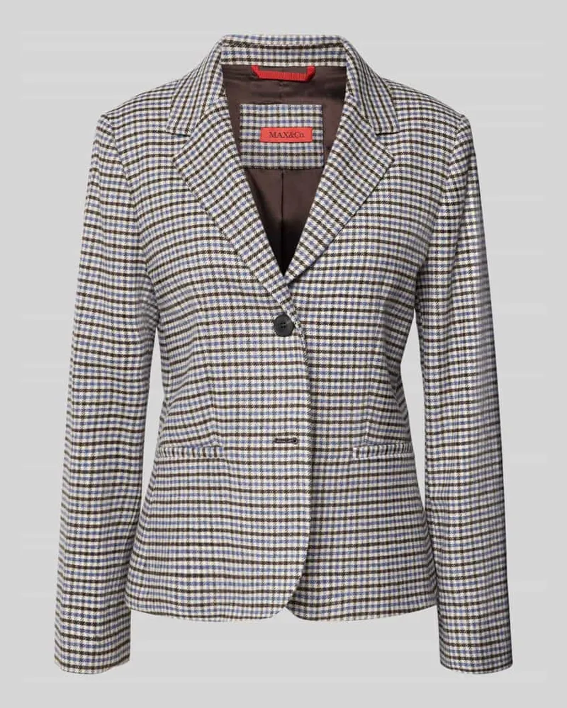 MAX&Co. Shaped Fit Kurzblazer aus Schurwoll-Mix Modell 'RANCIO Bleu
