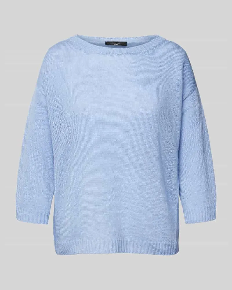Max Mara Loose Fit Strickpullover aus reinem Leinen Modell 'SELZ Hellblau