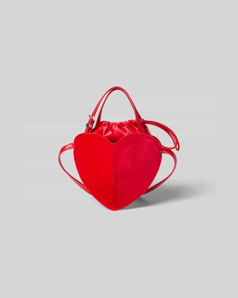 ROTATE Birger Christensen Henkeltasche mit Herzform Modell 'D-TASCHE Mittelbraun