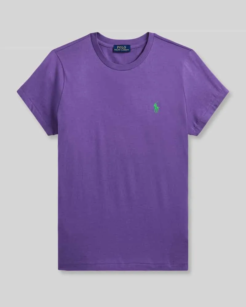 Ralph Lauren Regular Fit T-Shirt aus reiner Baumwolle Lila