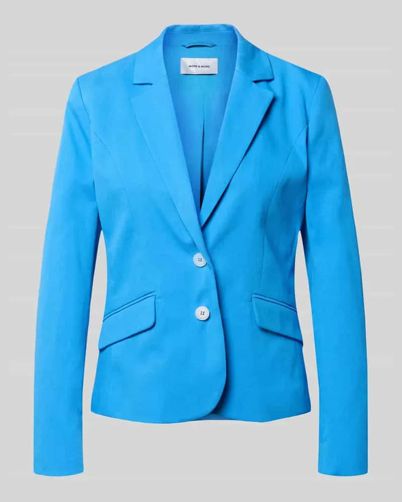 More & More Blazer mit Pattentaschen und Reverskragen Ocean