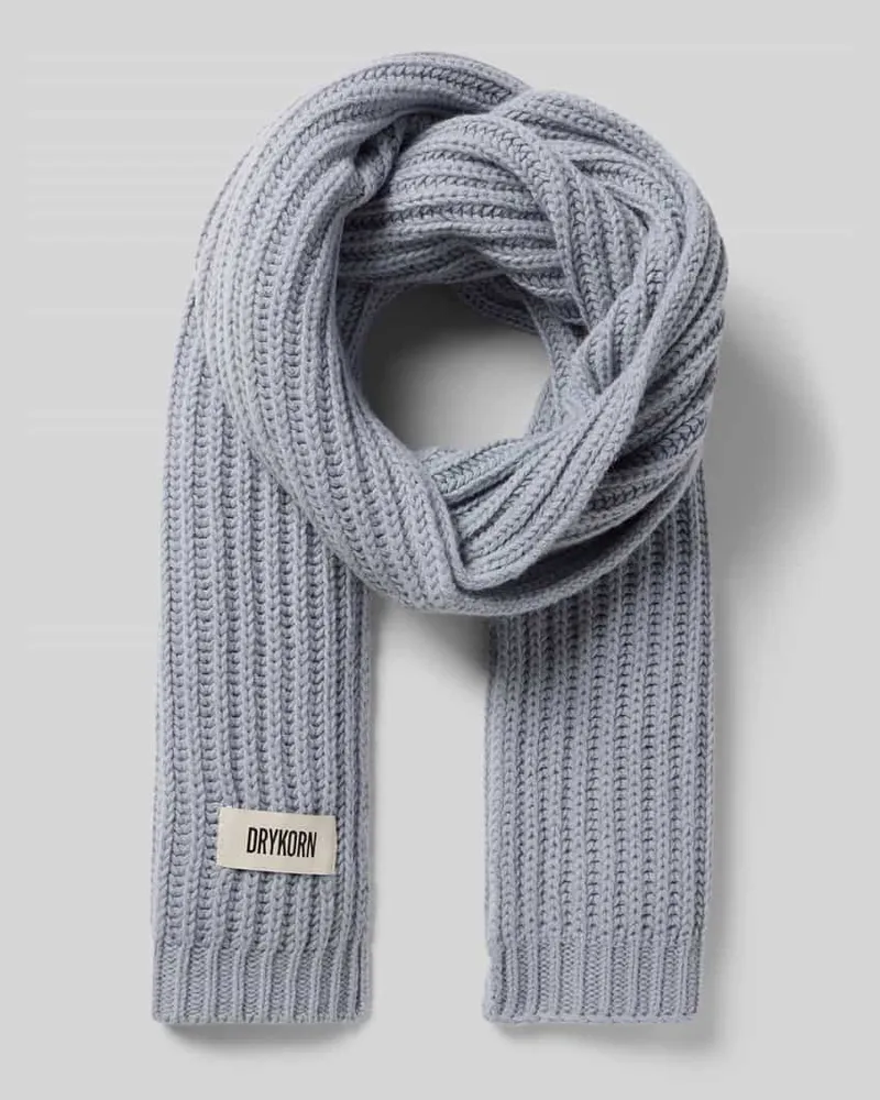 Drykorn Schal mit Label-Detail Modell 'CRONICA Hellblau