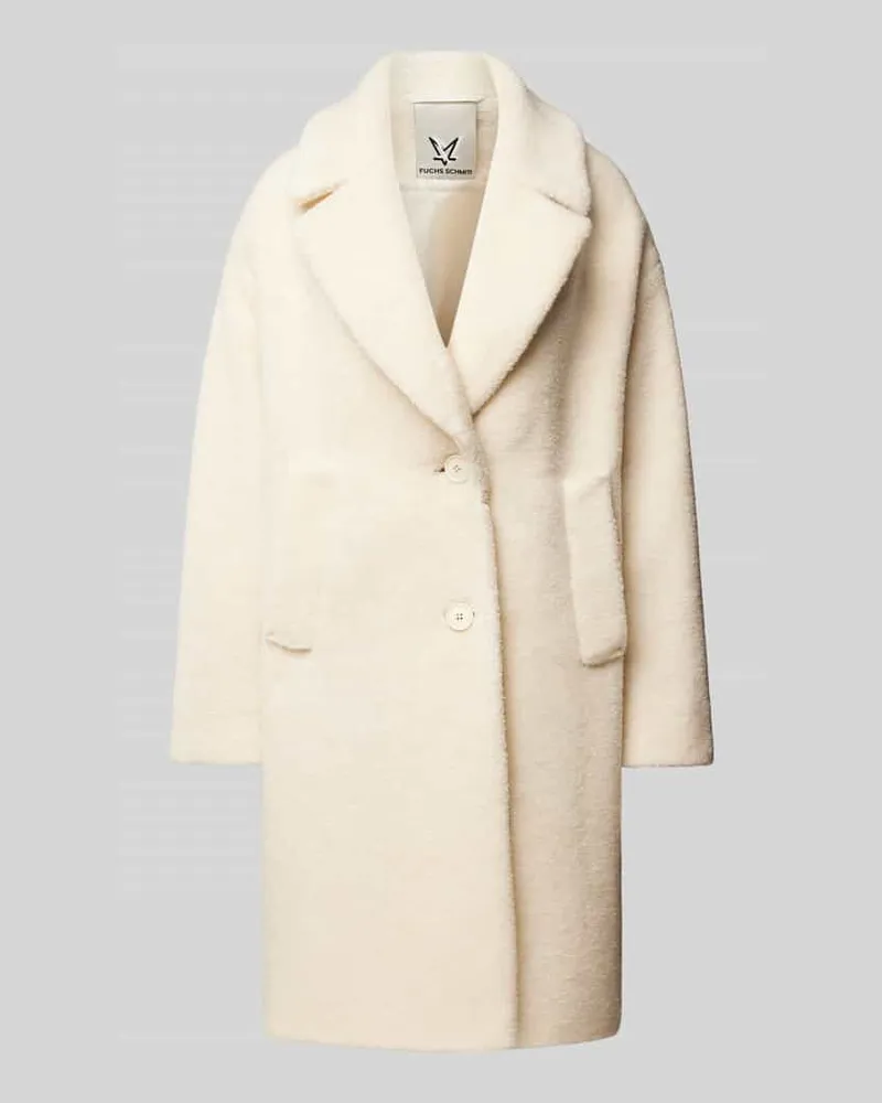 Fuchs Schmitt Mantel in Fleece-Optik Offwhite