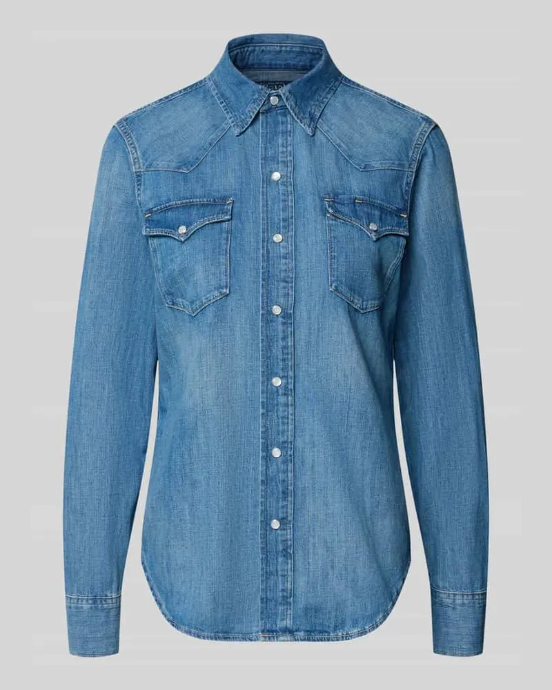 Ralph Lauren Regular Fit Jeanshemd mit Brusttaschen Jeansblau