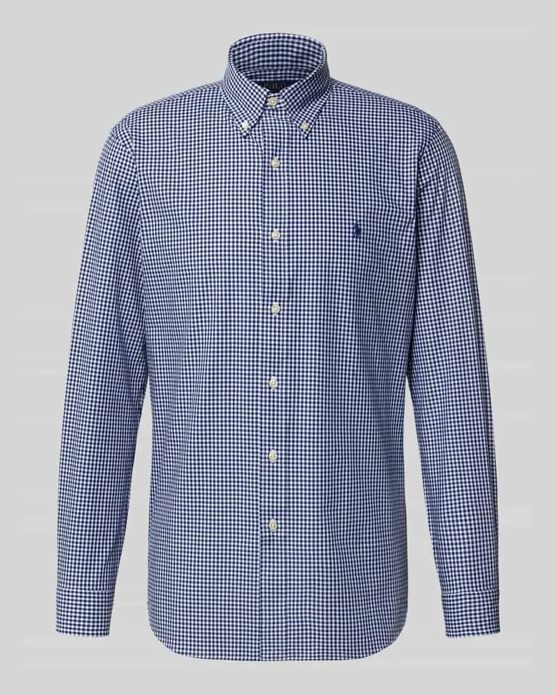 Ralph Lauren Freizeithemd mit Knopfleiste Jeansblau