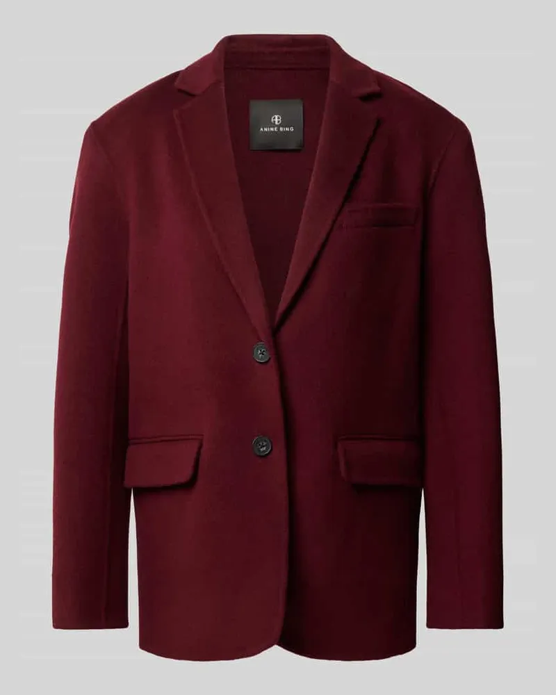 Anine Bing Regular Fit Kurzblazer mit Pattentaschen Modell 'QUINN Rot