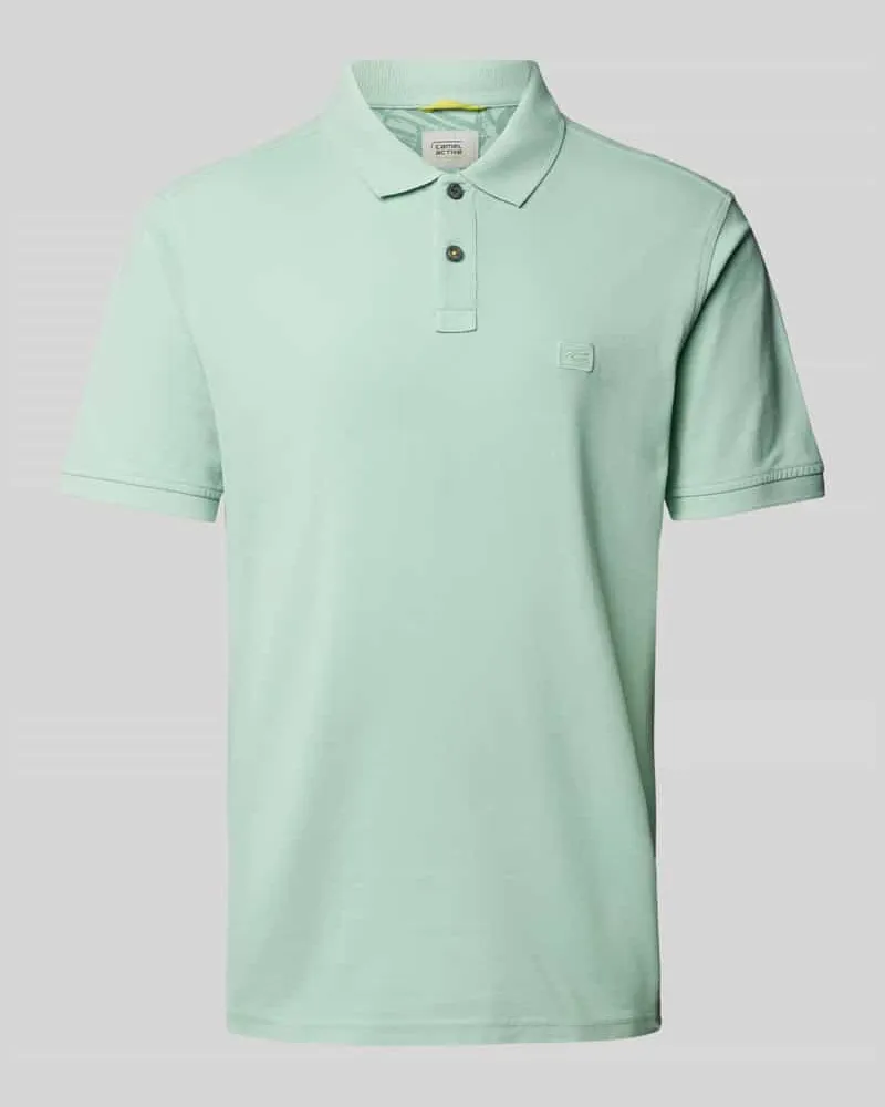 Camel Active Regular Fit Poloshirt mit Logo-Stitching Aqua