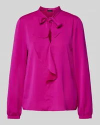 Marc Cain Schluppenbluse mit Volant Fuchsia