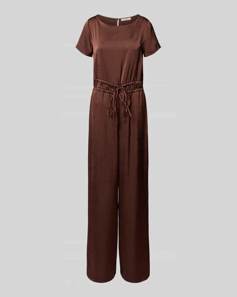 Rinascimento Relaxed Fit Jumpsuit mit Rundhalsausschnitt Schoko