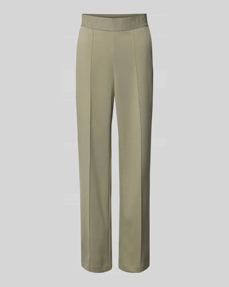 monari Stoffhose mit elastischem Logo-Bund Gruen