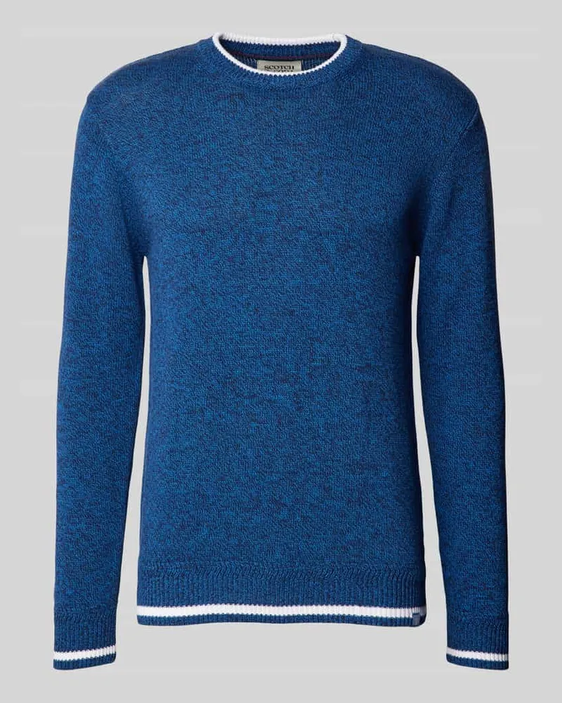 Scotch&Soda Regular Fit Strickpullover mit Label-Detail Royal