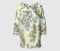 Longbluse mit Allover-Muster