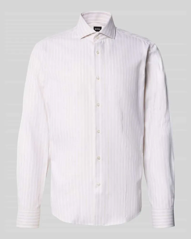 HUGO BOSS Regular Fit Freizeithemd aus reiner Baumwolle Modell 'H-Joe-SP-C1-261 Beige