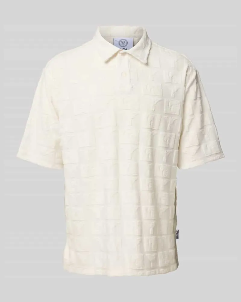 Carlo Colucci Regular Fit Poloshirt mit Knopfleiste Modell 'BEACHWEAR Offwhite