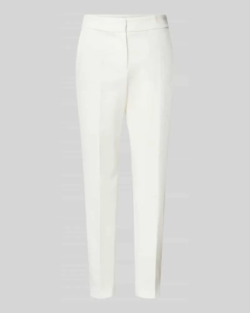 S.Oliver Regular Fit Schmale Hose mit Bügelfalten Weiss