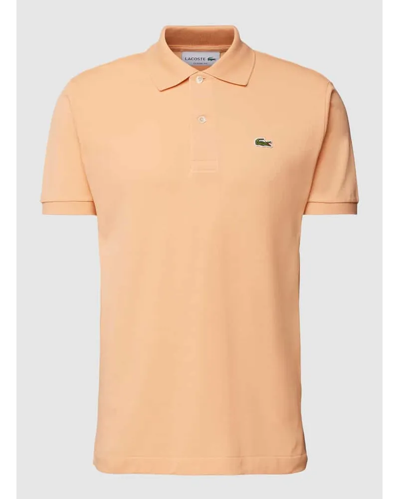 Lacoste Poloshirt mit Label-Stitching Lachs