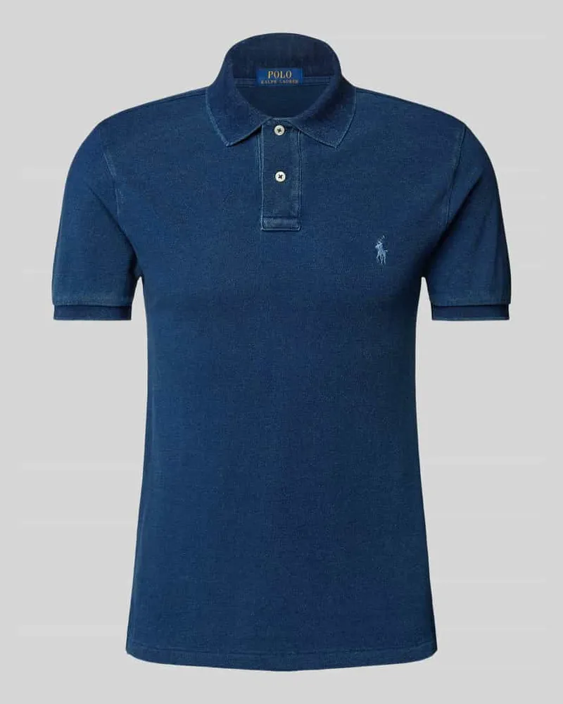 Ralph Lauren Poloshirt mit Label-Stitching Marine