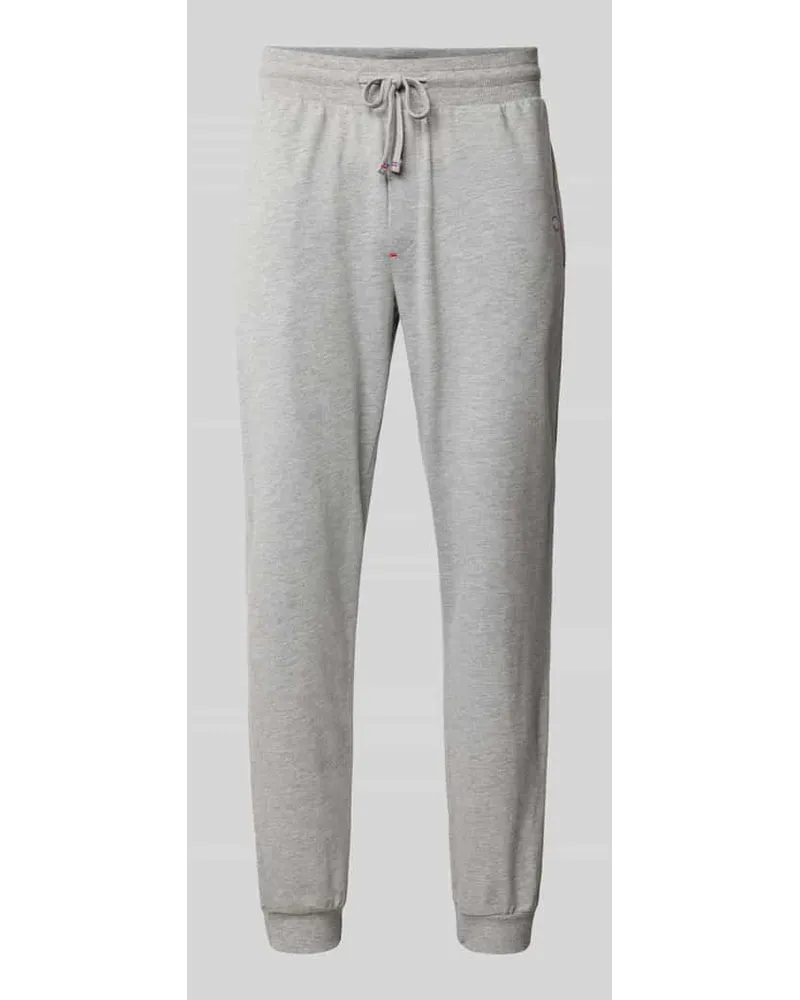 HOM Sweatpants in unifarbenem Design Mittelgrau