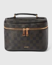 JOOP! Kulturtasche mit Allover-Muster Dunkelbraun