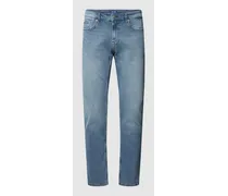 Slim Fit Jeans mit Label-Patch Modell 'Loom
