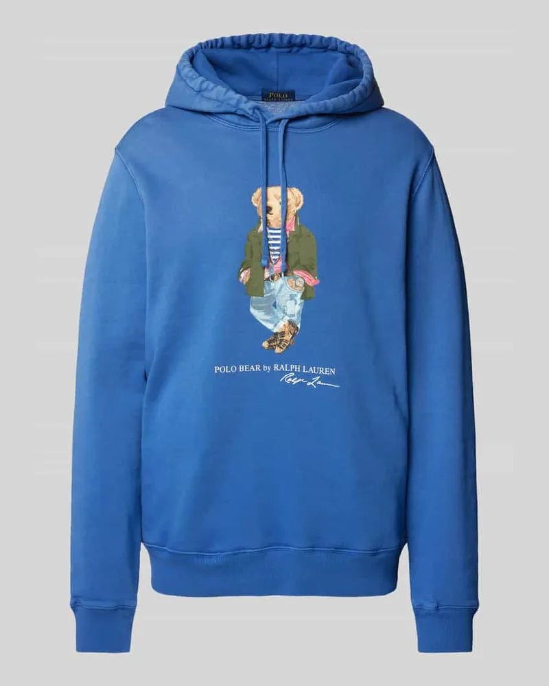 Ralph Lauren Hoodie mit Polo Bear Print Hellblau