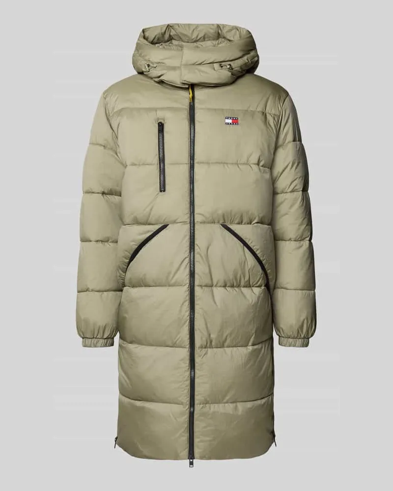 Tommy Hilfiger Regular Fit Steppmantel mit Label Stitching Modell 'VAIL Oliv