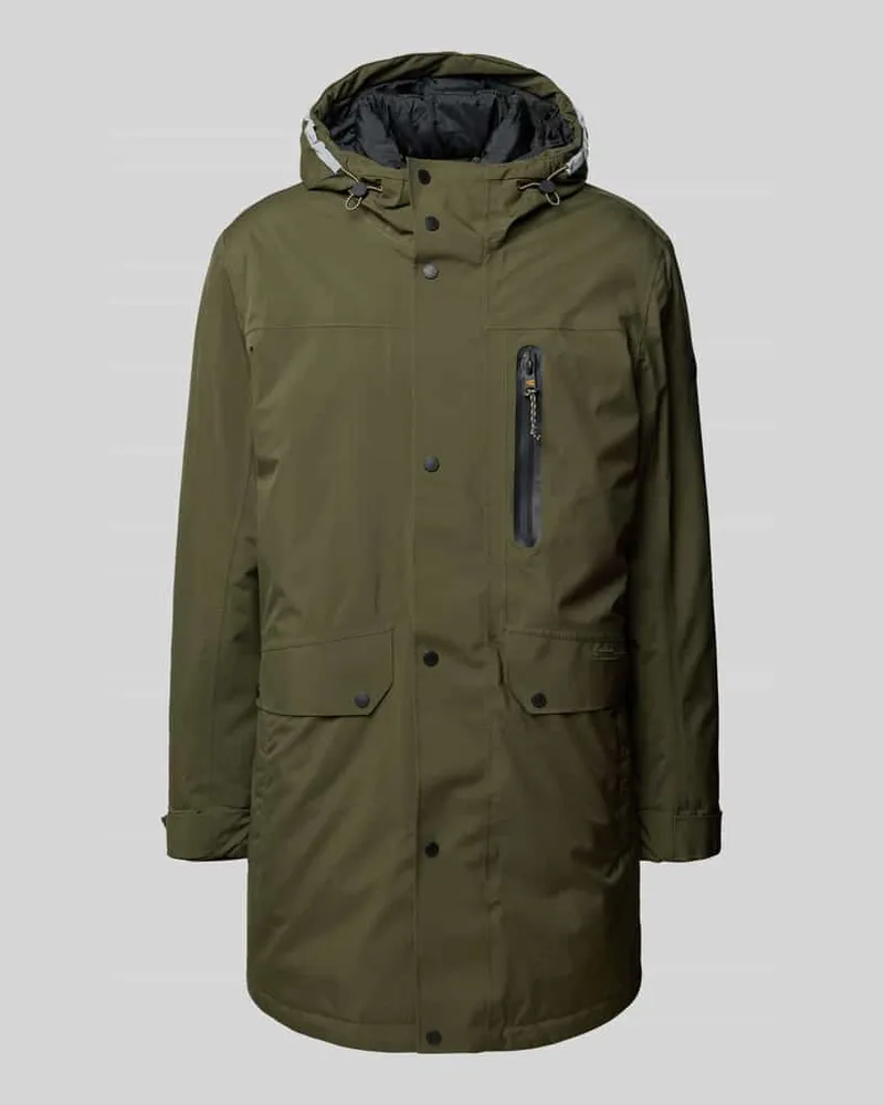 Camel Active Parka mit Pattentaschen Modell 'Parka Hood clean Oliv