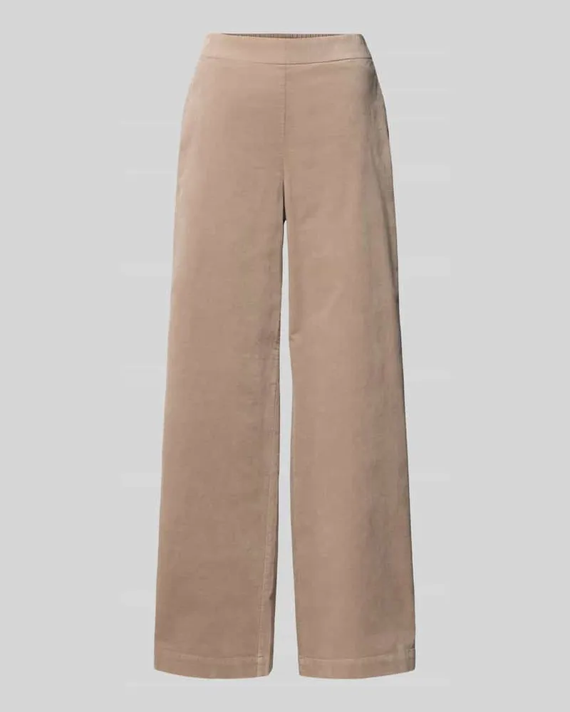 Marc O'Polo Wide Leg Hose aus Baumwoll-Mix Stein