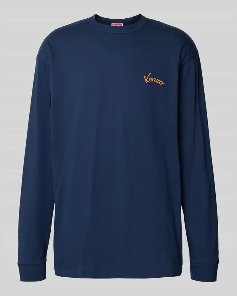 Kenzo Longsleeve mit Logo-Schriftzug Marine