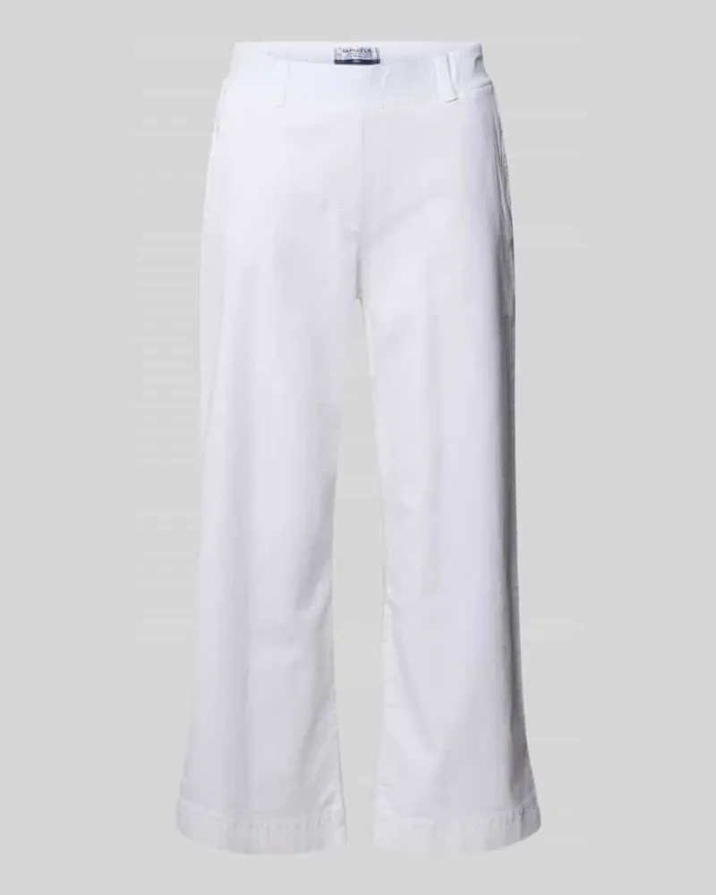 Brax Loose Fit Culotte aus Baumwoll-Mix Modell 'PAM CULOTTE Weiss