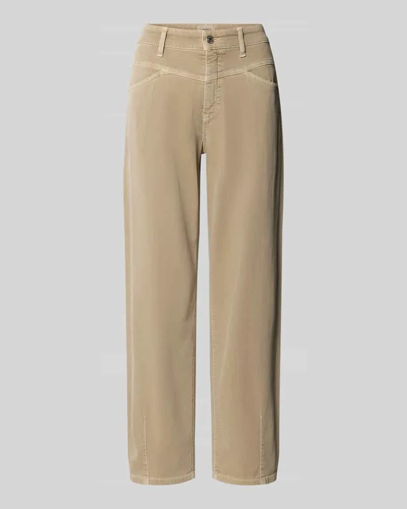 Cambio Loose Fit Jeans mit Eingrifftaschen Modell 'Elin Taupe