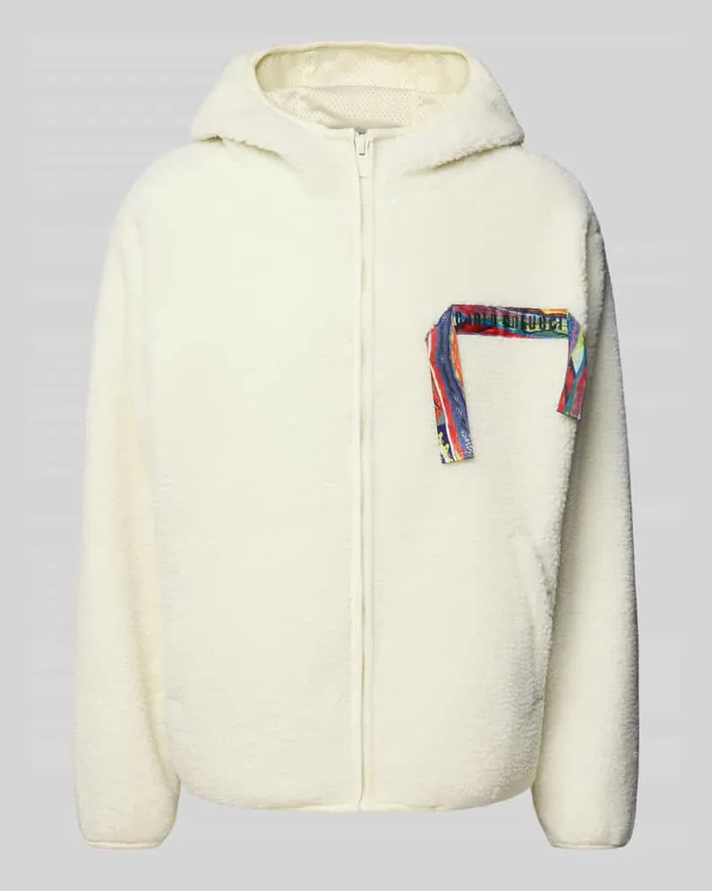 Carlo Colucci Oversized Fleecejacke aus Teddyfell Offwhite